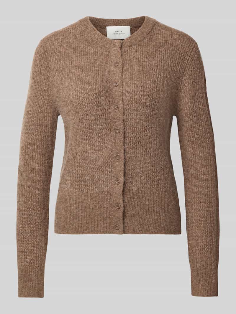 Opus Gebreid jack met ronde hals model 'Dreni'
