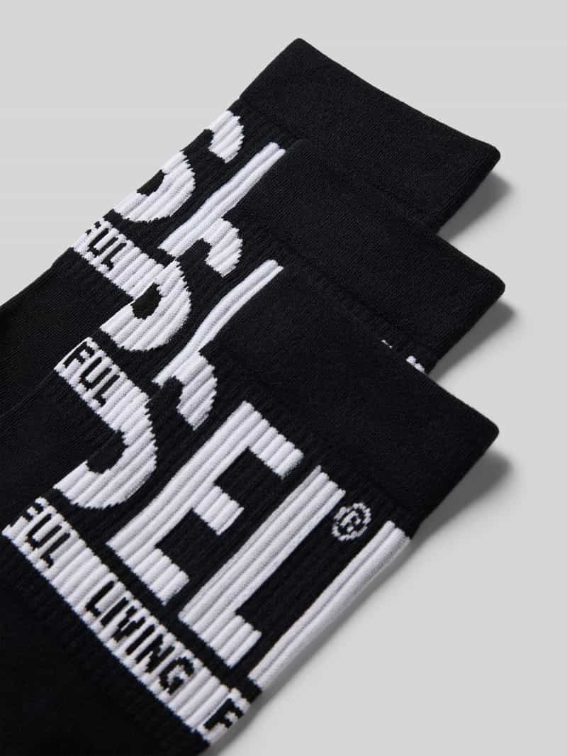 Diesel Sokken met labeldetail in een set van 3 paar