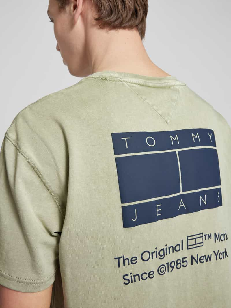 Tommy Jeans Regular fit T-shirt met labelprint