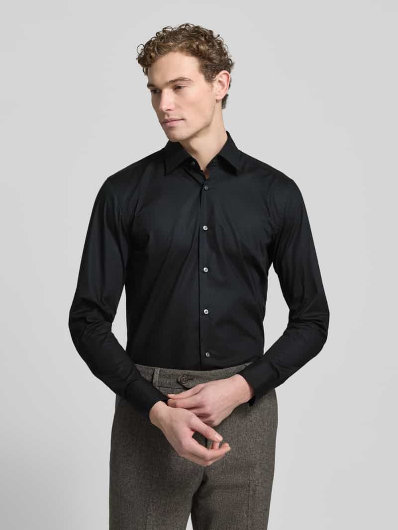 Boss slim fit zakelijk overhemd met extra lange mouw zwart, foto 5