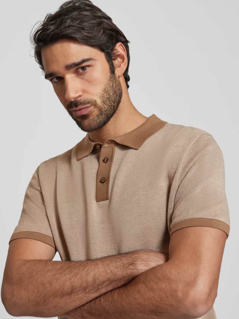 JOOP! Collection Poloshirt met korte knoopsluiting model 'Trent'