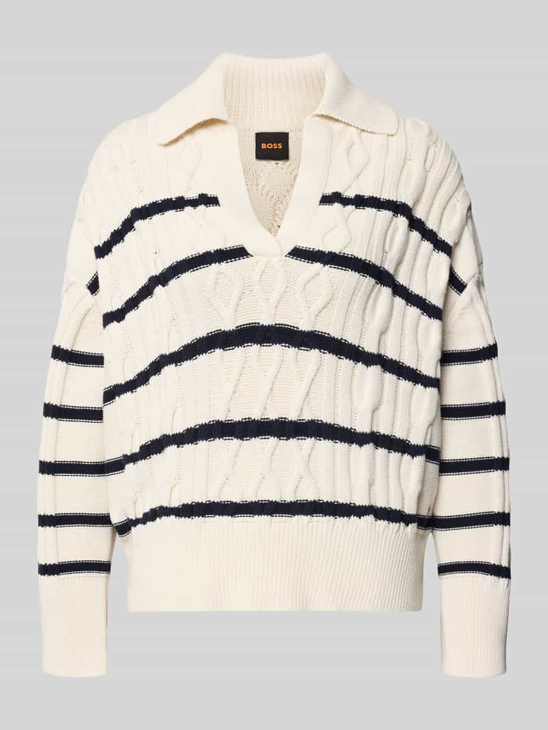 Boss Orange relaxed fit pullover van katoenmix model 'C_Farboria'
