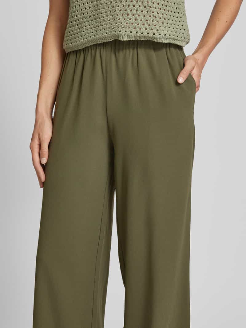 Selected Femme Wide leg stoffen broek met elastische band model 'TINNI'