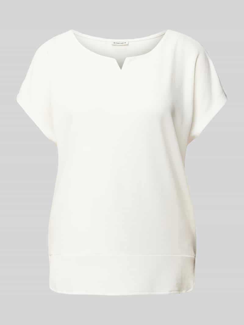 Tom Tailor T-shirt met gesplitste ronde halslijn