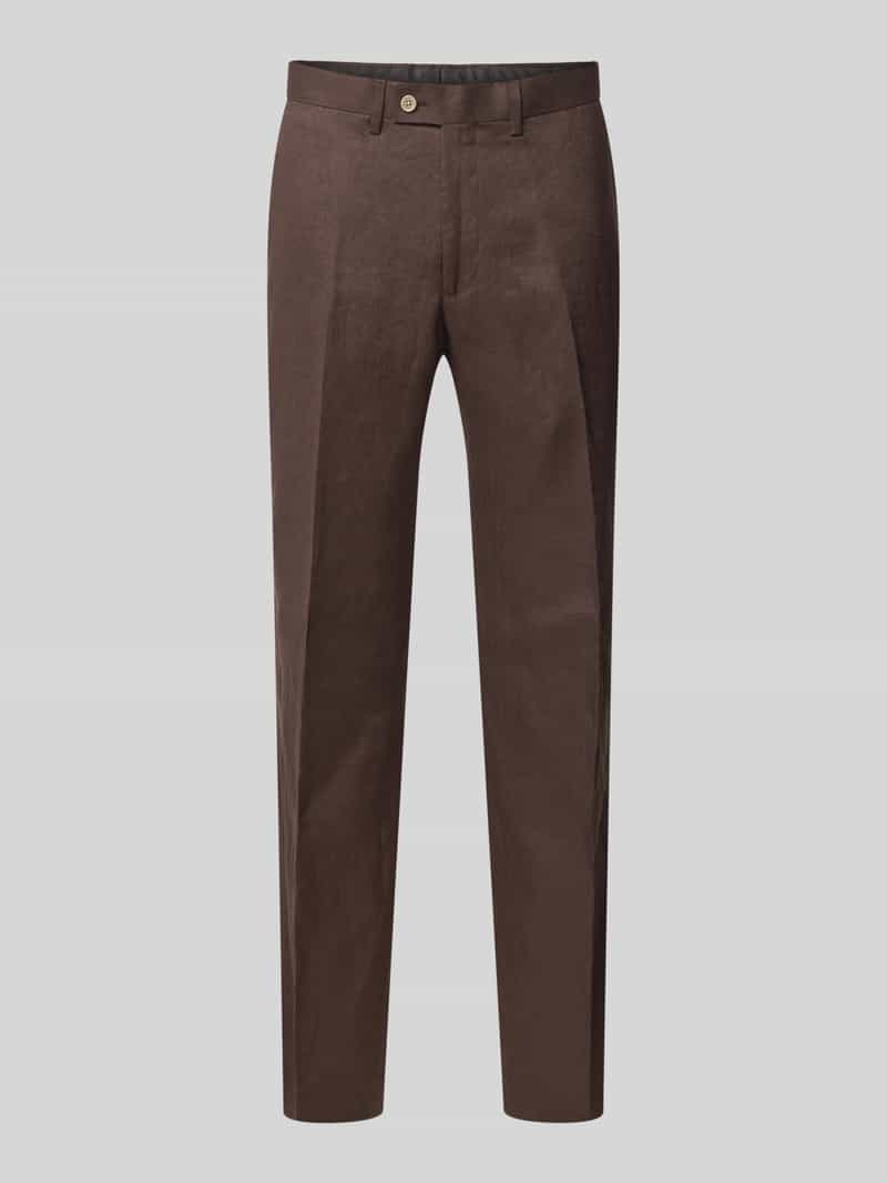 Linnen broek met achterzakken