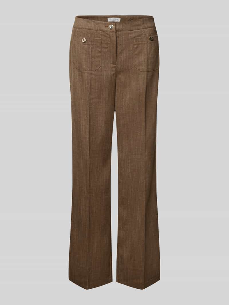 wide fit broek met opgestikte zakken
