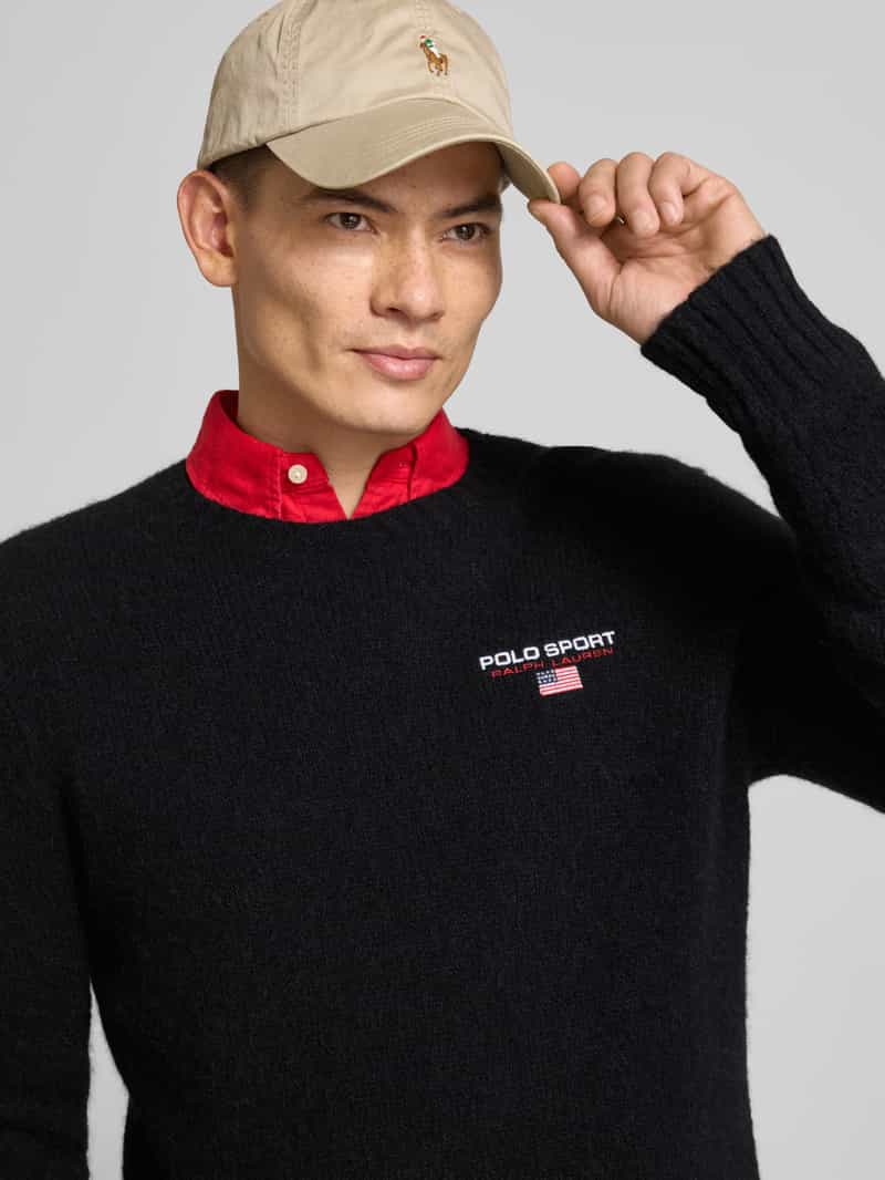 Polo Ralph Lauren Regular fit pullover van wolmix met alpaca
