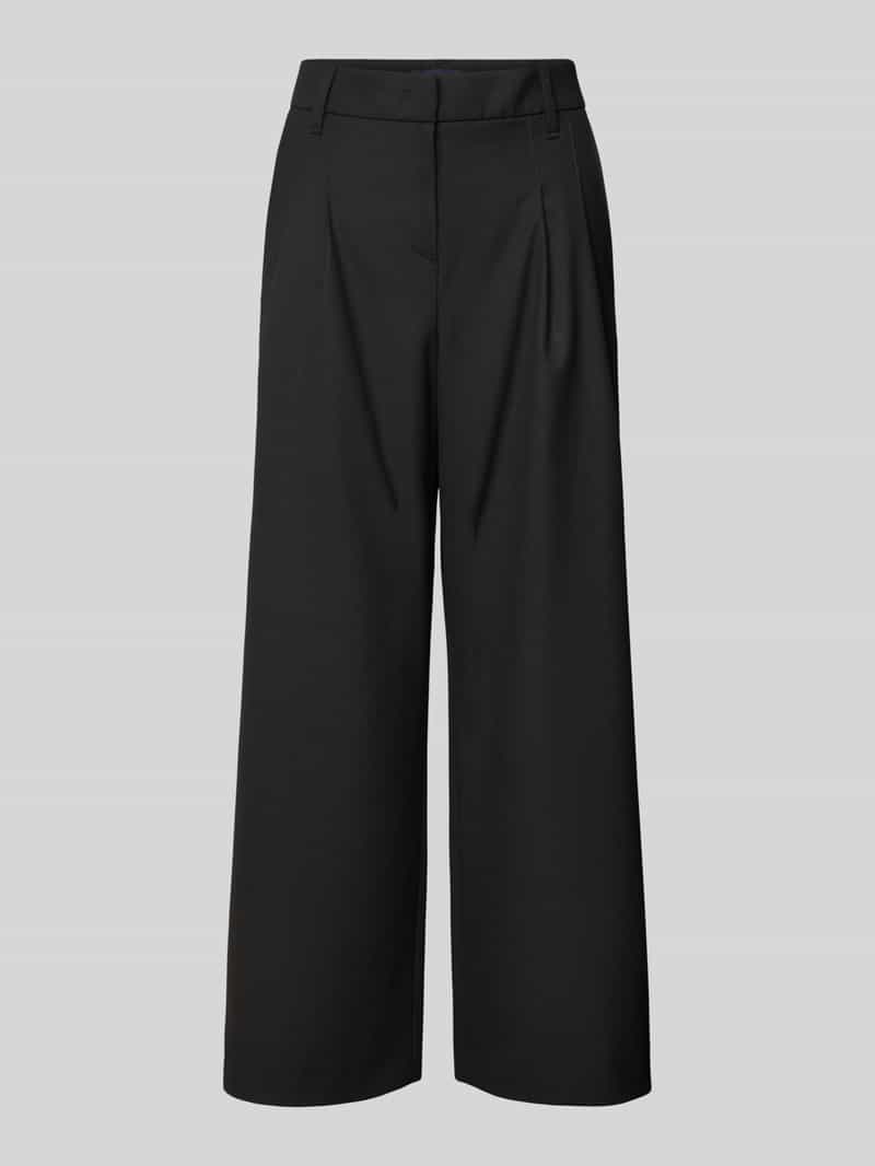 Gardeur Wide leg stoffen broek in verkorte pasvorm model 'Franca'