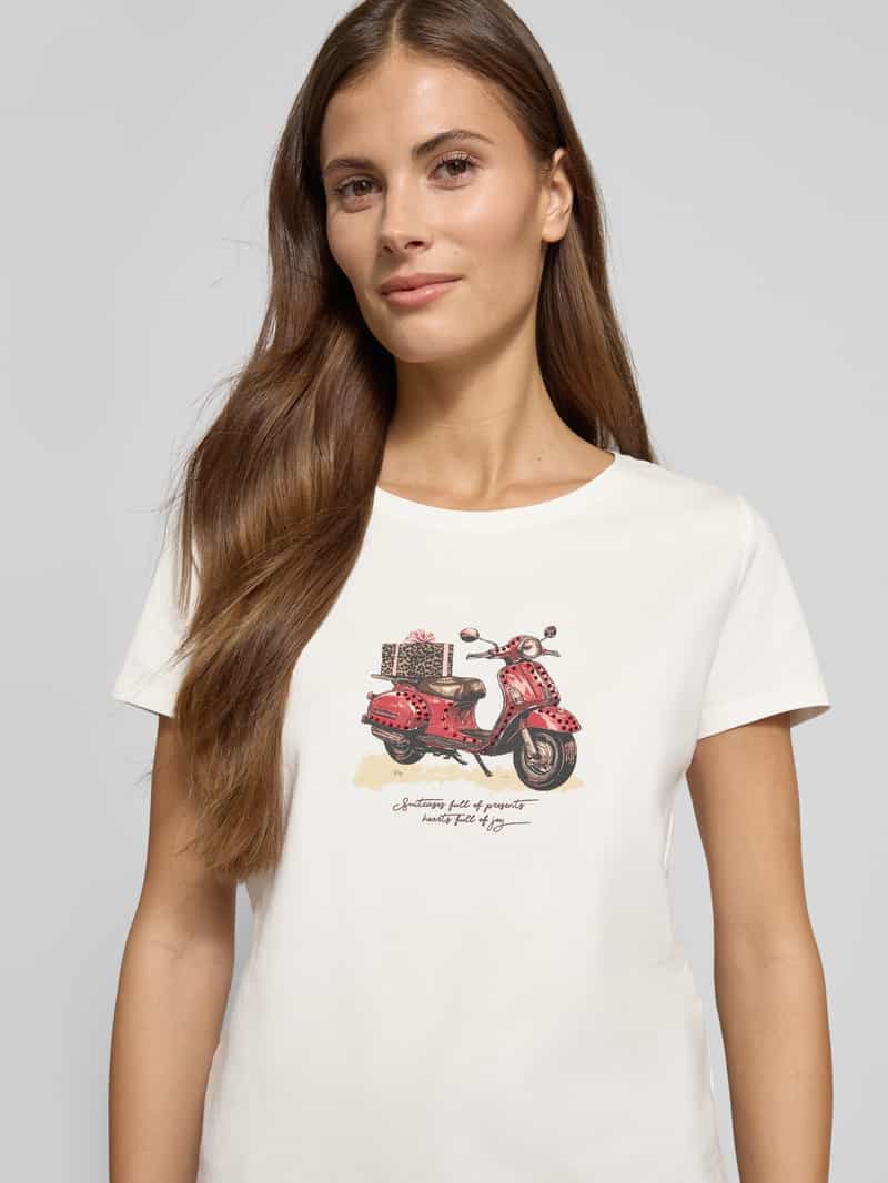 Zero T-shirt met strass-steentjes
