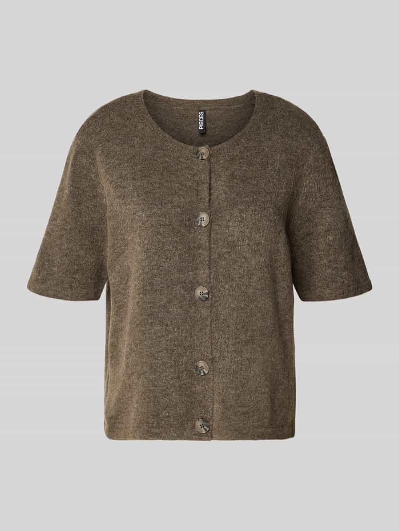 Pieces Regular fit gebreid jack met korte mouwen model 'JIKO'