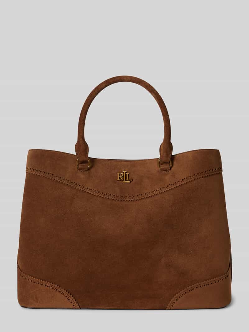 Lauren Ralph Lauren Handtas met logodetail model 'MARCY' Bruin