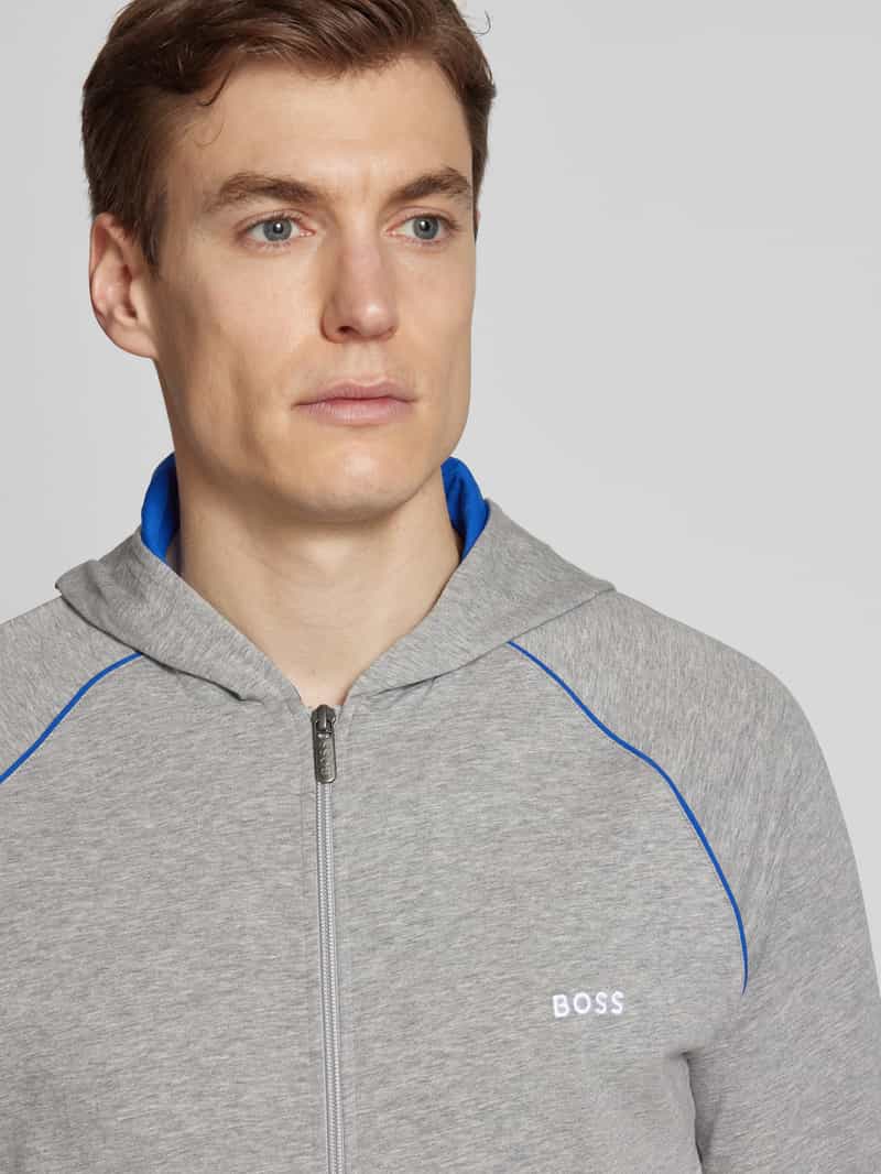 Boss Sweatjack met labelstitching model 'Mix&Match'