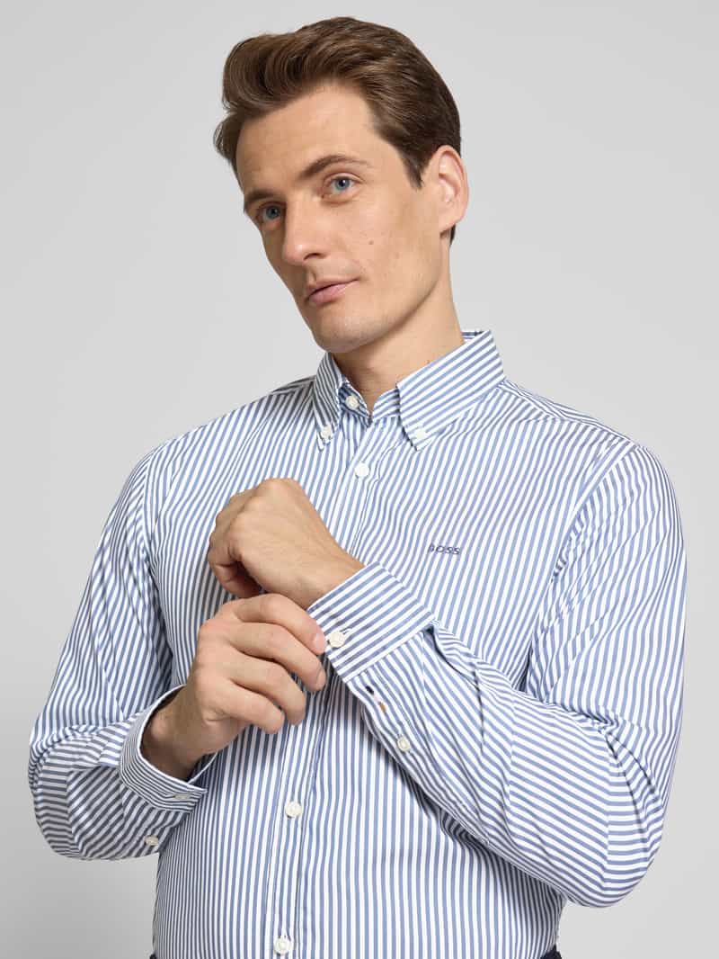 Boss Slim fit zakelijk overhemd met labelstitching model 'Roan'