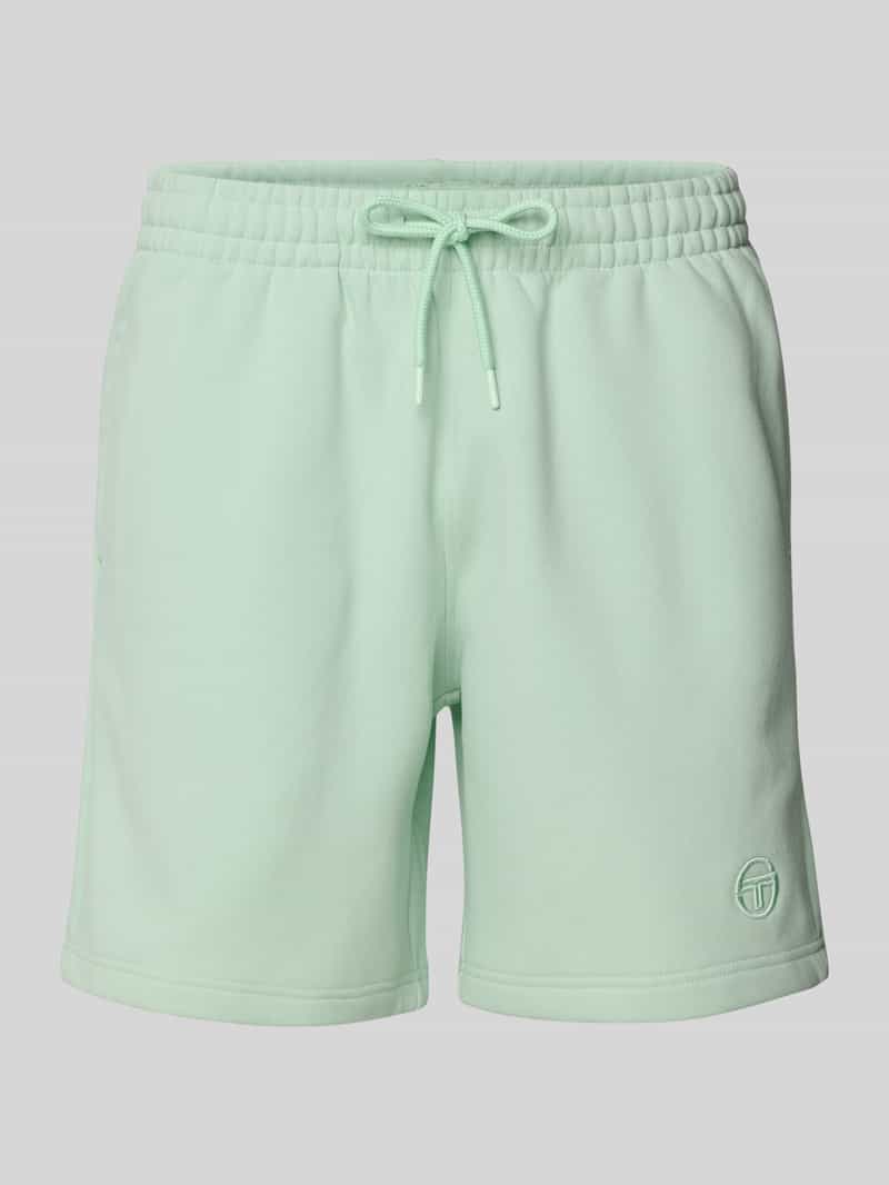 Sergio Tacchini Regular fit sweatshorts met logostitching model 'SIMBA'
