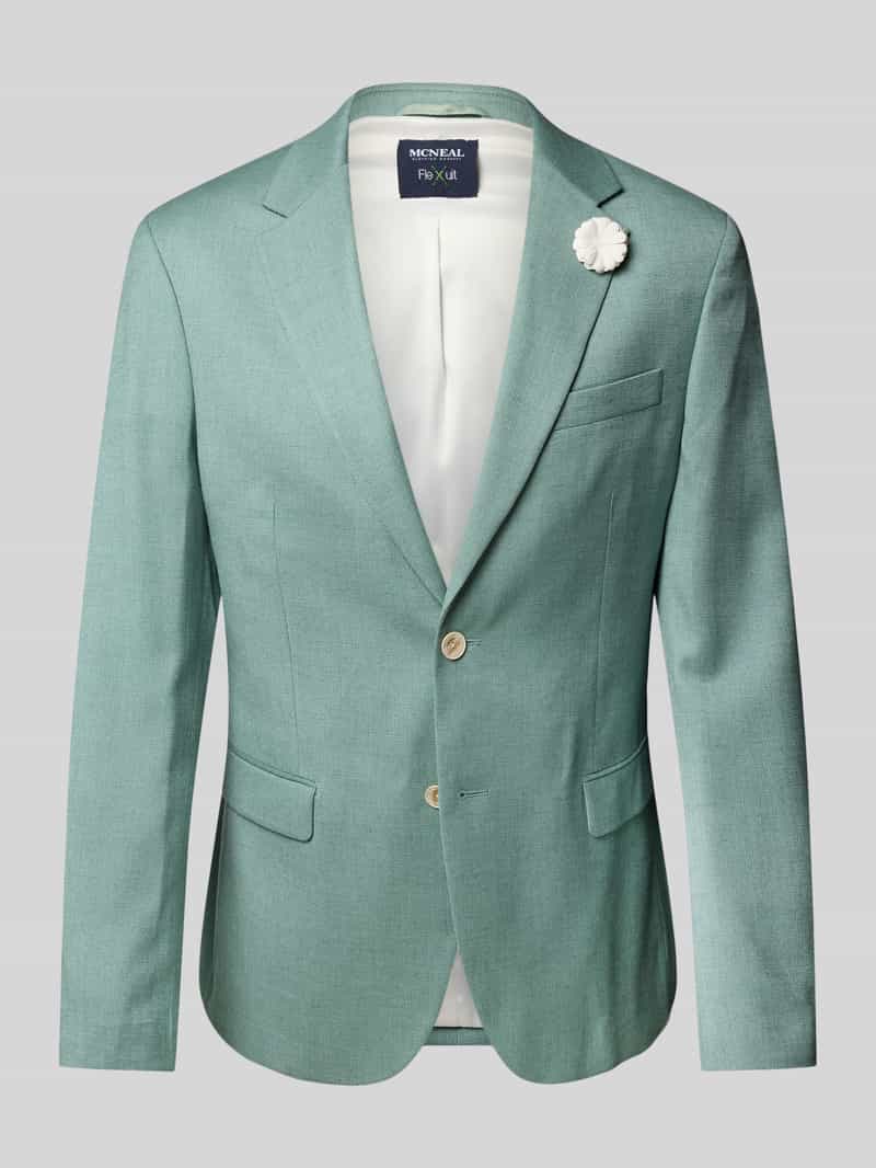MCNEAL Slim fit linnen colbert met knoopsluiting