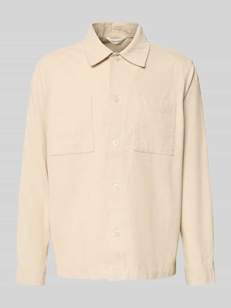 Selected Homme Regular fit overhemdjack van puur katoen model 'REGTATE'