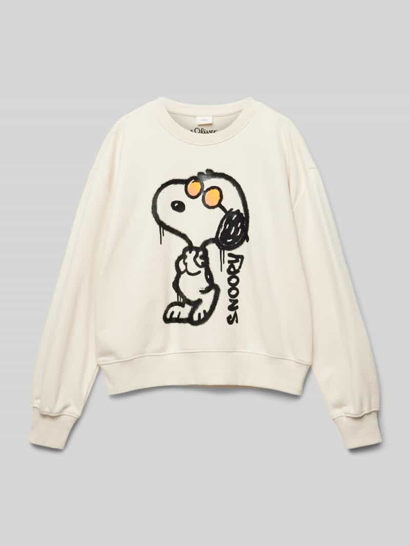 S.Oliver RED LABEL Oversized sweatshirt van zachte katoenmix met Peanuts-print