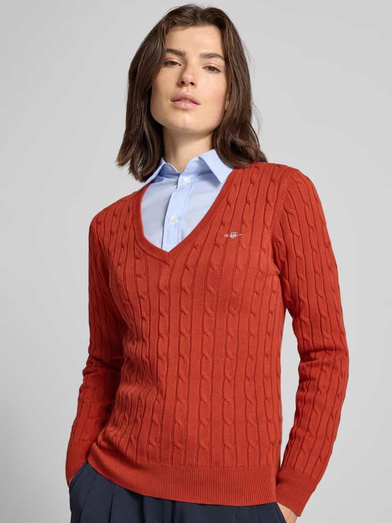 Gant Gebreide pullover met ribboorden
