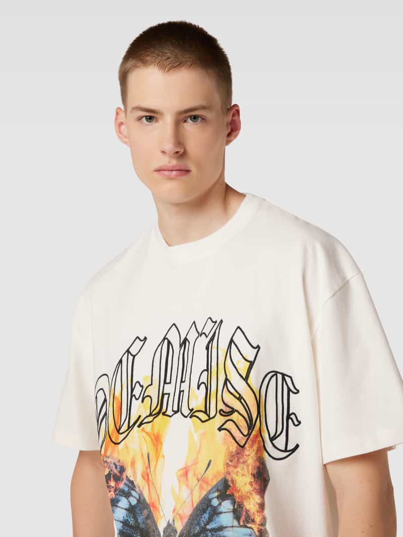 jack & jones T-shirt met motiefprint model 'FIREFLY'