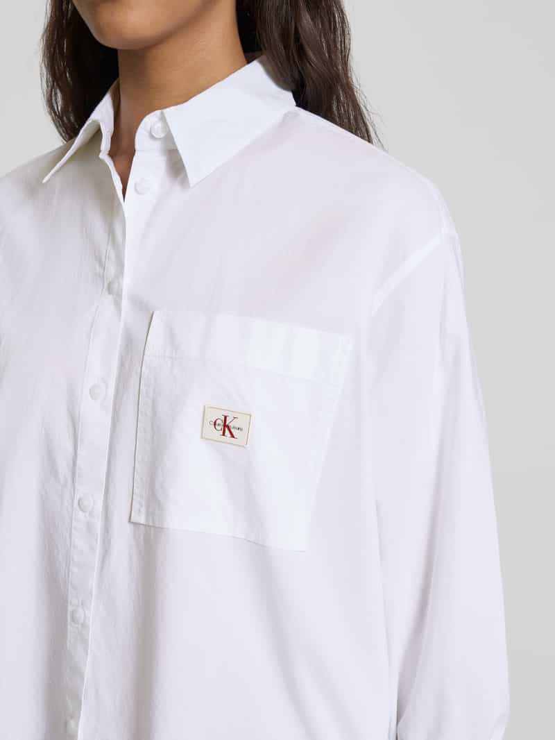 Calvin Klein Jeans Relaxed fit blouse met labeldetail