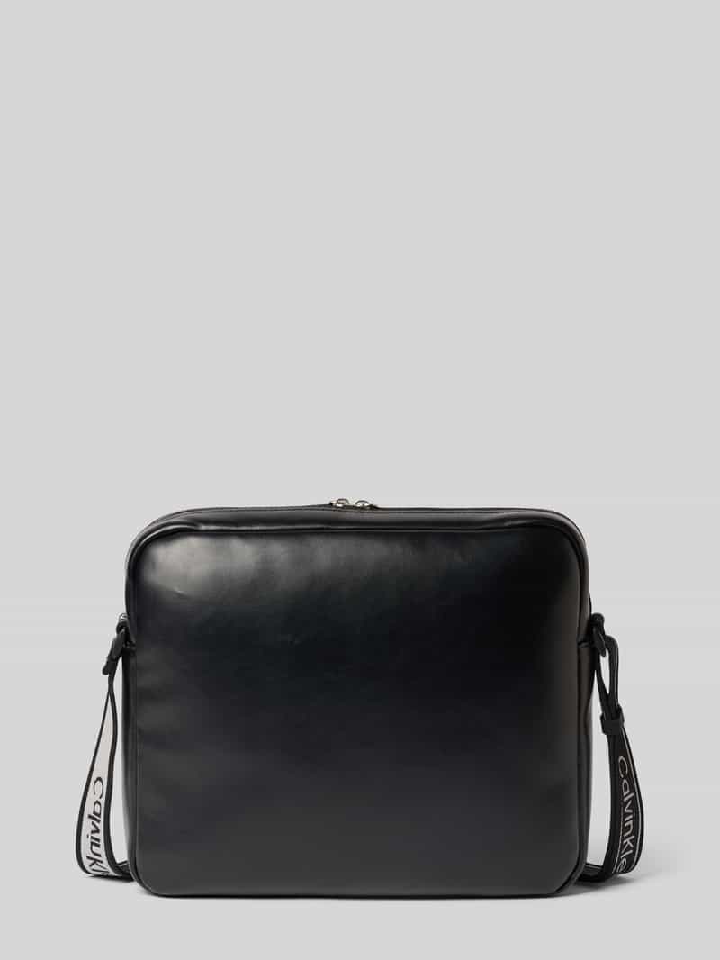Calvin Klein Laptoptas met labelopschrift model 'BOLD LOGO WEBBING LAPTOP' zwart, foto 2