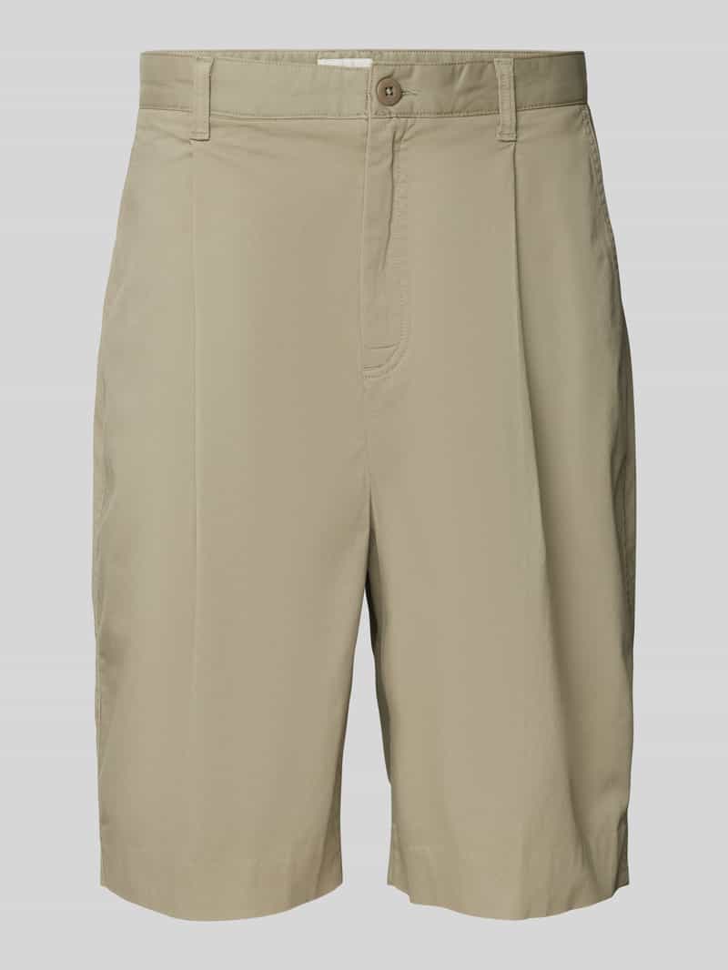 Calvin Klein Jeans Korte relaxed fit broek met bandplooien
