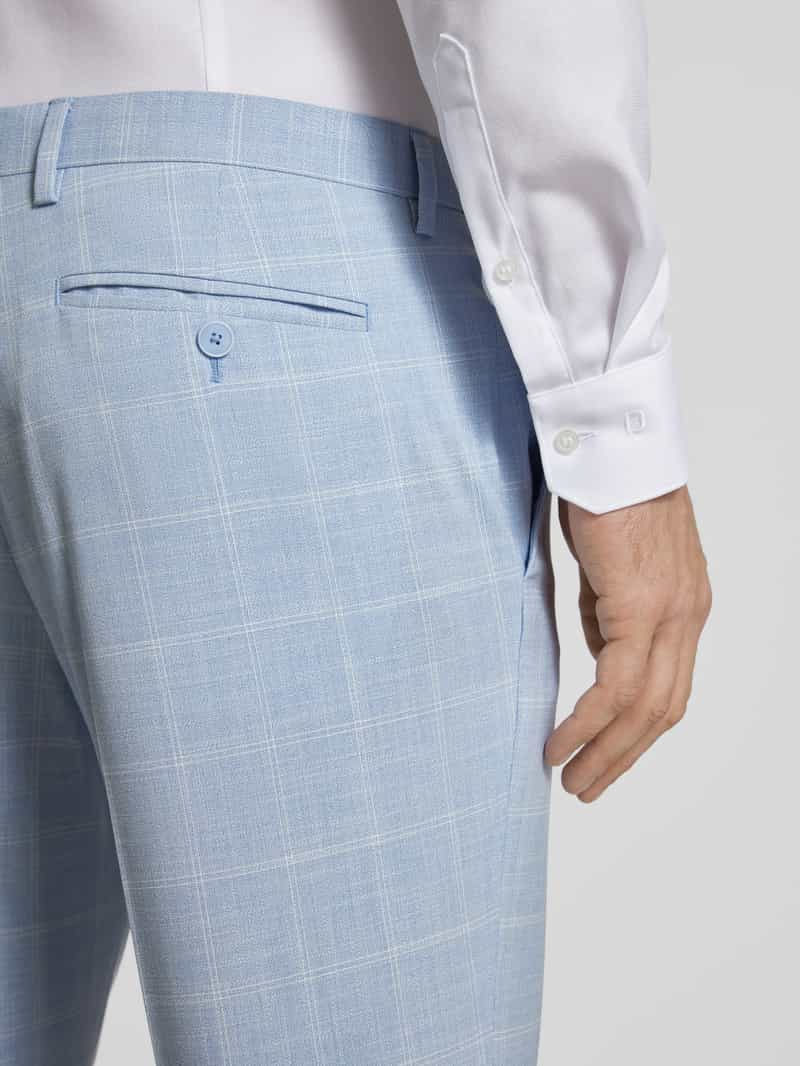 Christian Berg Men Pantalon met viscose en ruitjes