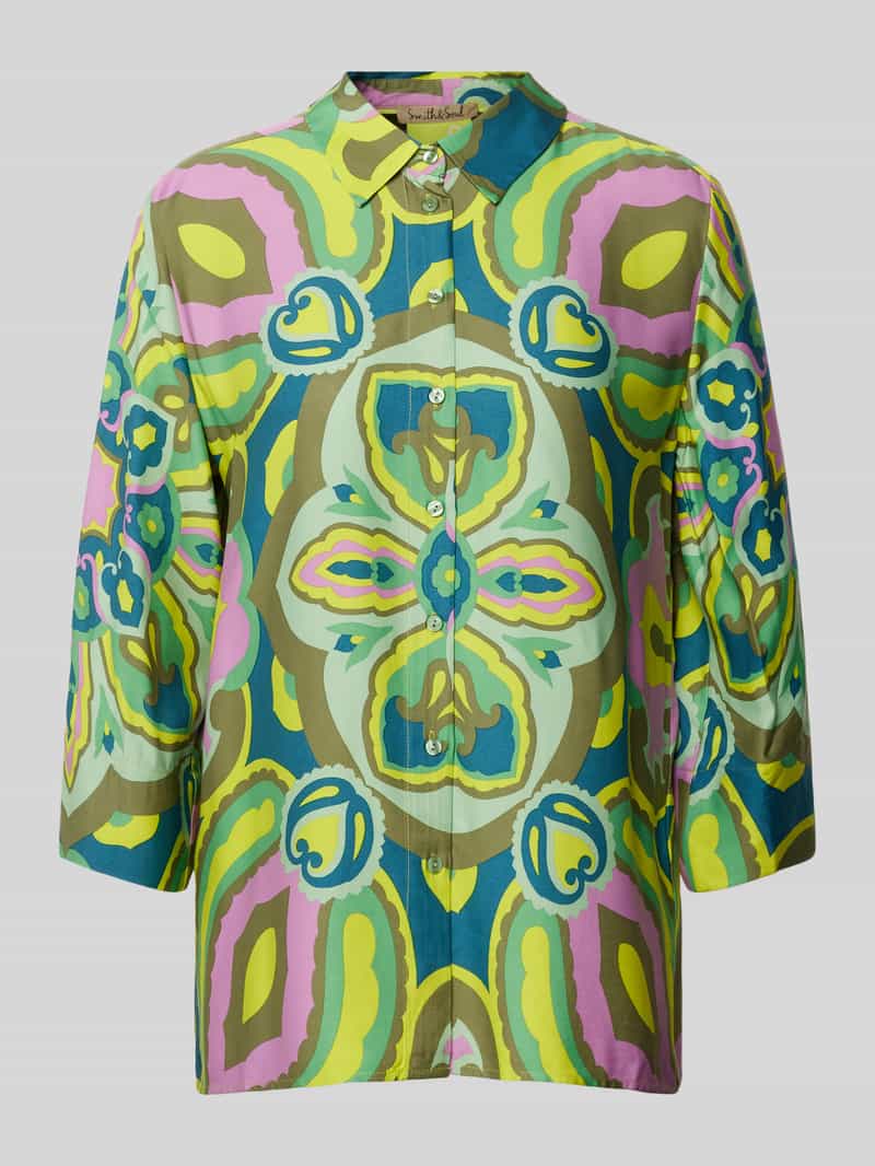 Smith and Soul Blouse met all-over motief en 3 4-mouwen