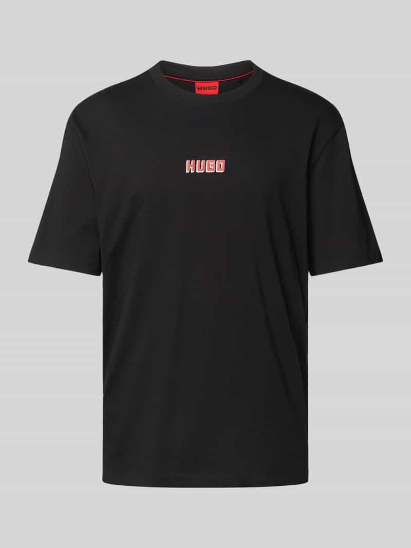 HUGO T-shirt met labelprint model 'Diqitee'
