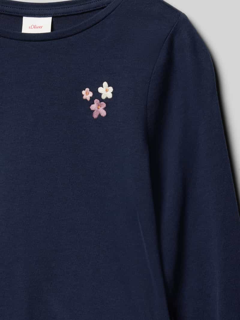 s.Oliver RED LABEL Shirt met lange mouwen ronde hals van puur katoen