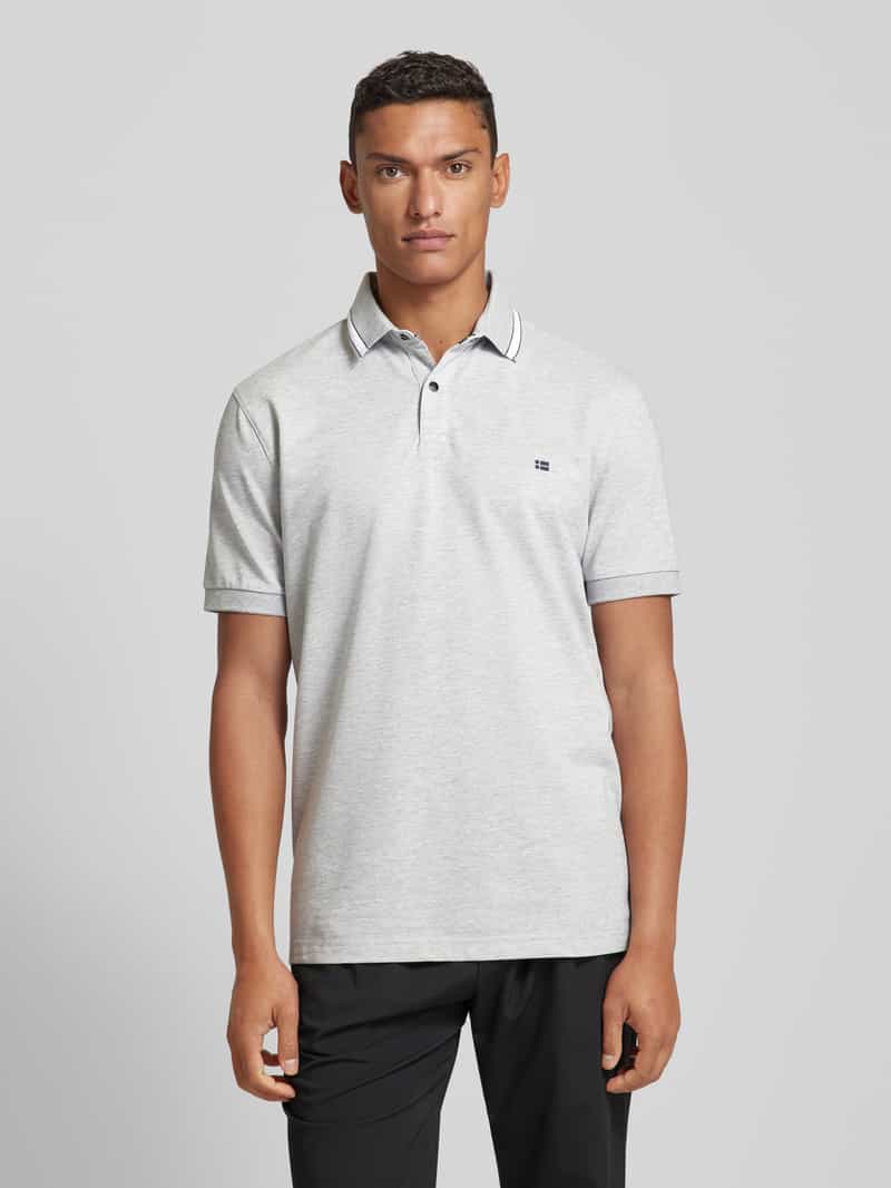Regular fit poloshirt met logoprint Christian Berg Men