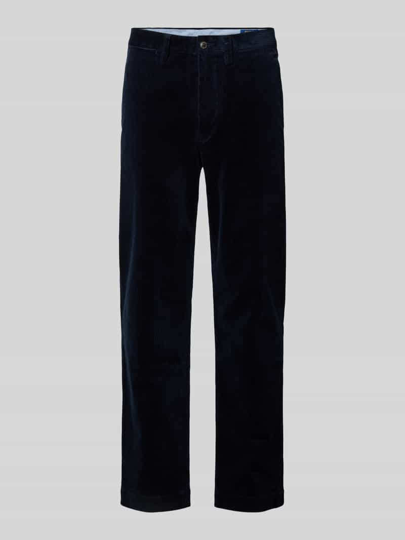 Polo Ralph Lauren Stretch straight fit corduroy broek met riemlussen, model 'BEDFORD'