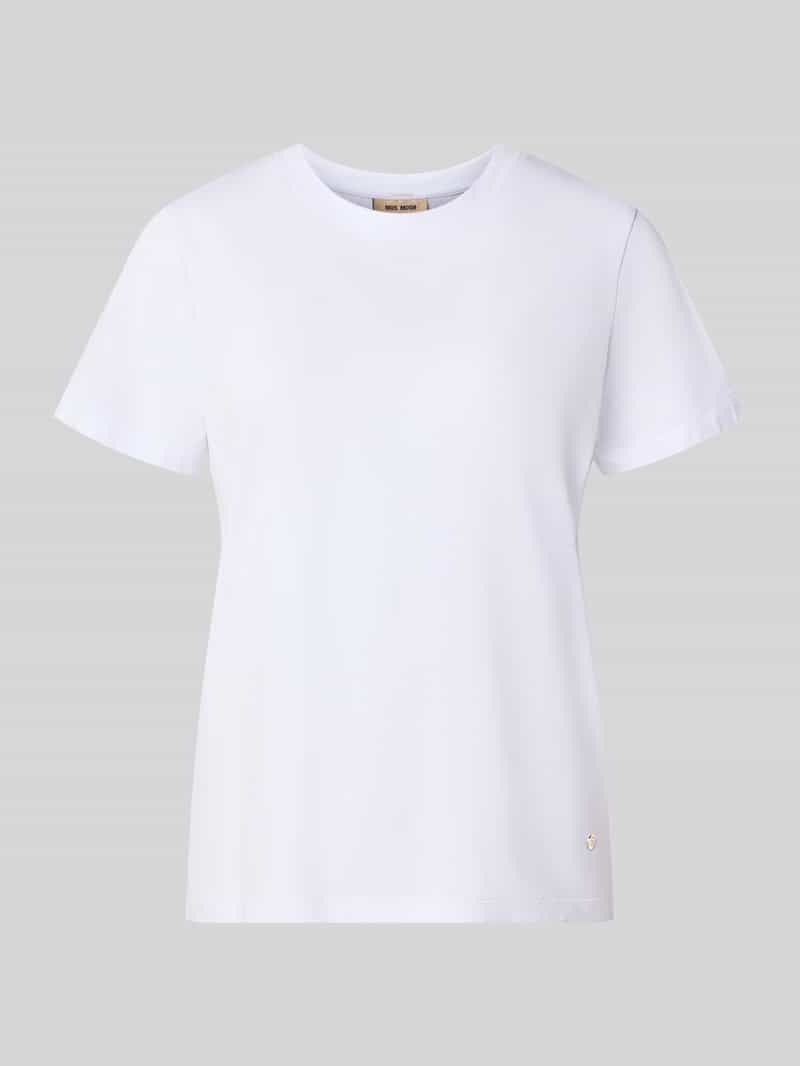 MOS MOSH Regular fit t-shirt met label-embleem model 'Dala'