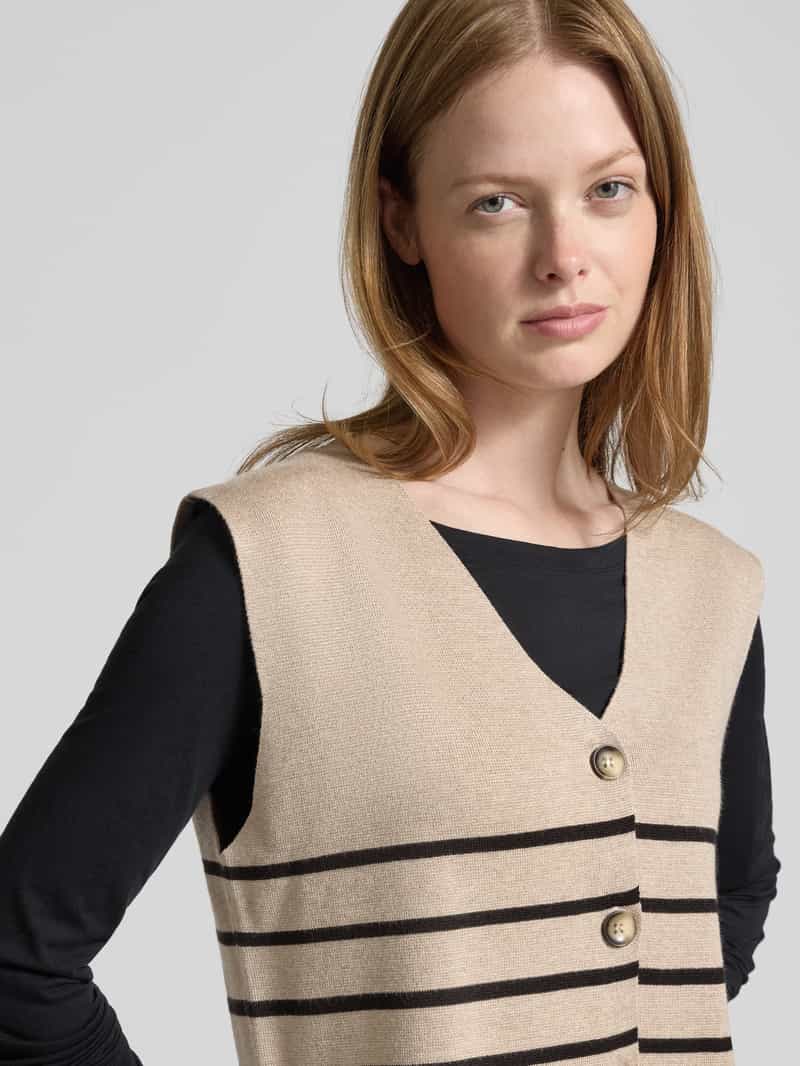 FREE QUENT Mouwloos vest met V-hals model 'ANI'