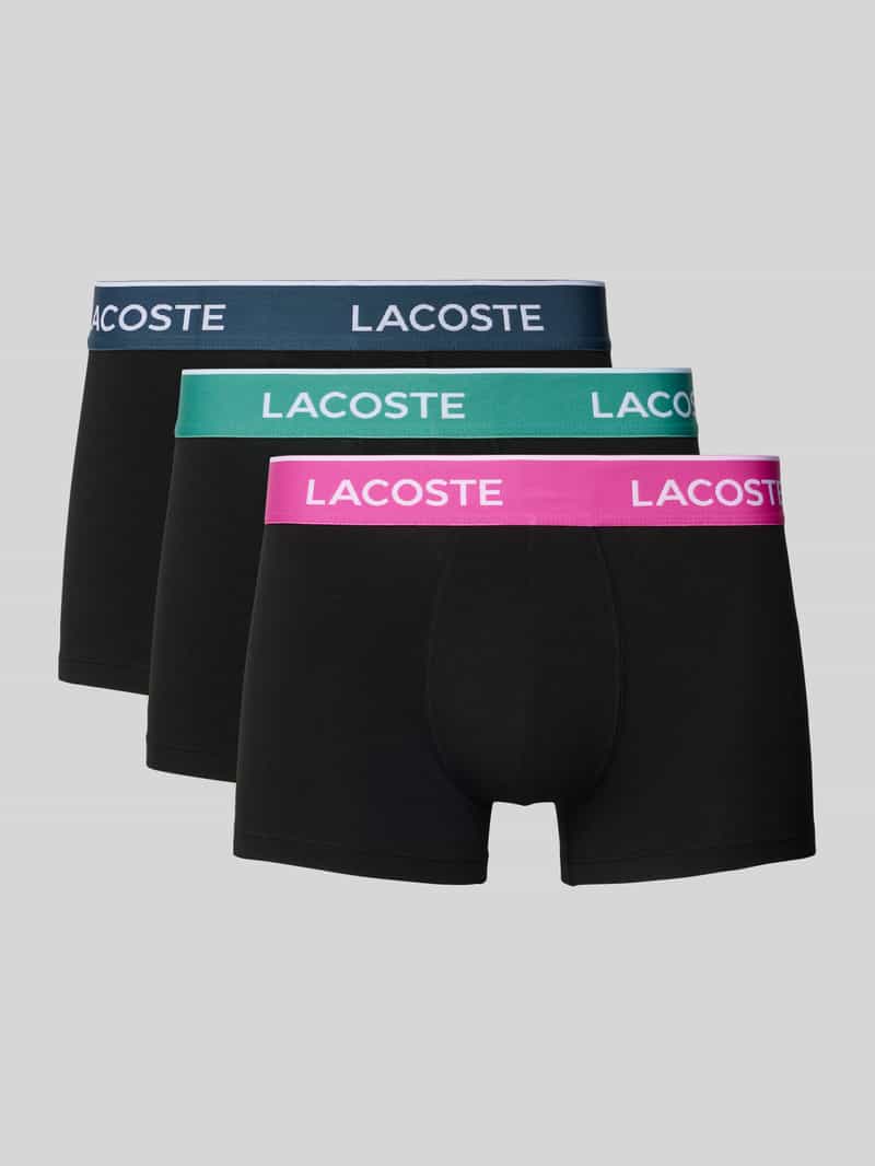 Lacoste Boxershort met elastische band in een set van 3 stuks
