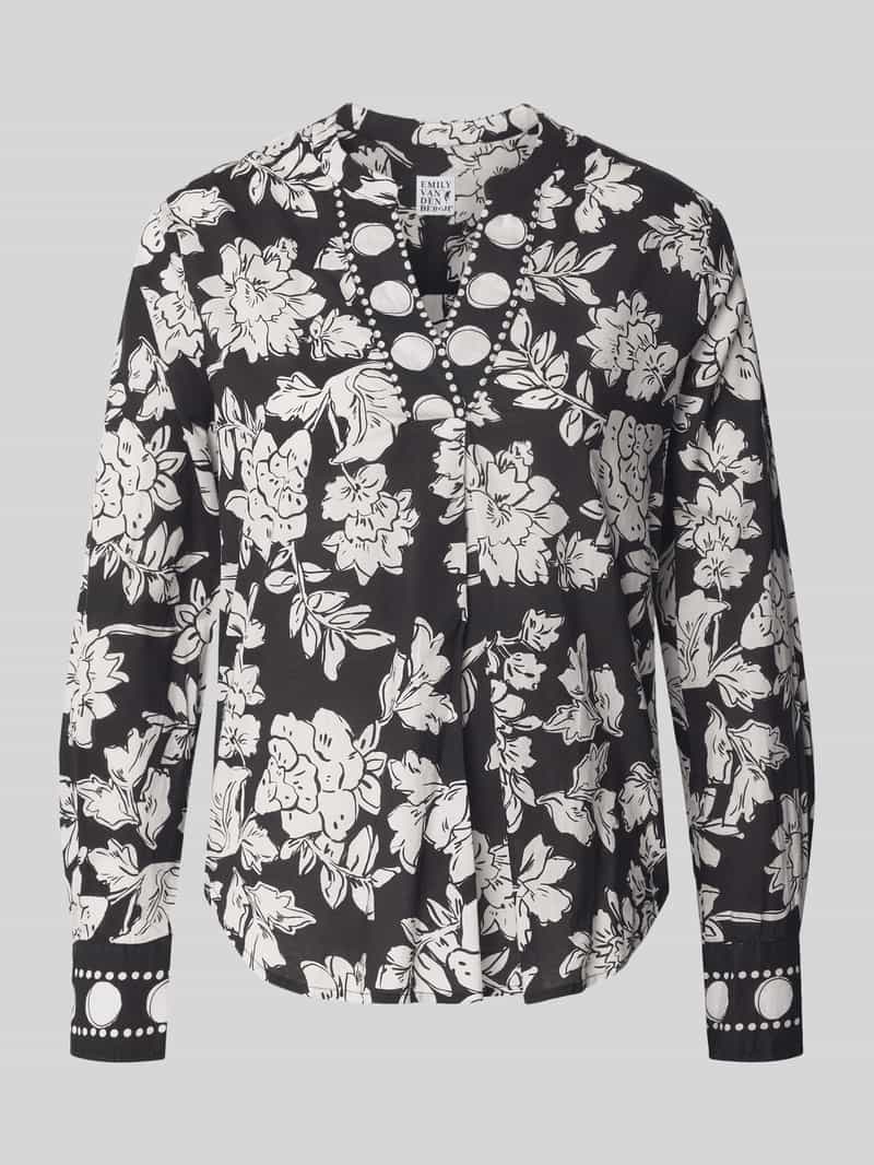 Blouseshirt met V-hals