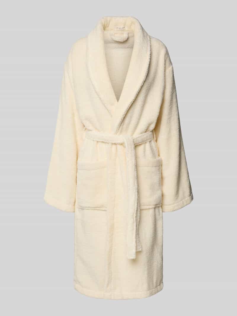 Badjas met strikceintuur en opgestikte zakken