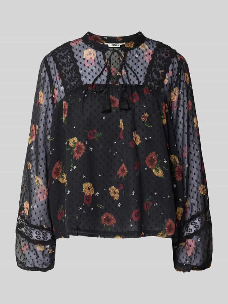 Only Regular fit blouse met mandarijnkraag model 'TESSA'