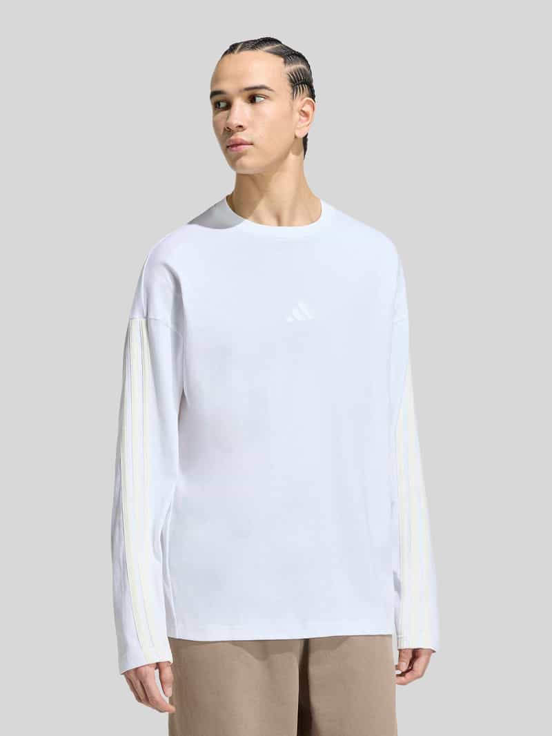 adidas Sportswear Loose fit shirt met lange mouwen van puur katoen