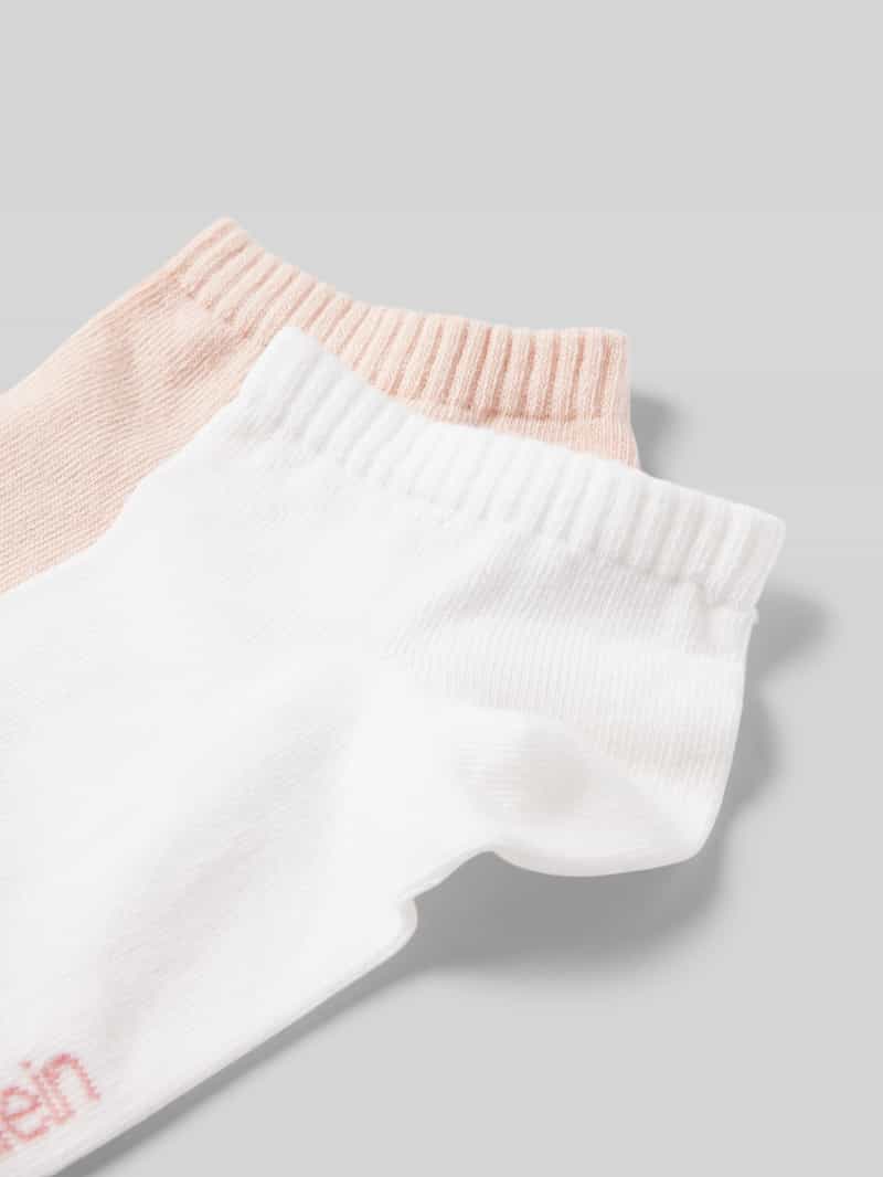 Calvin Klein Jeans Sneakersokken met labelprint in een set van 2 paar