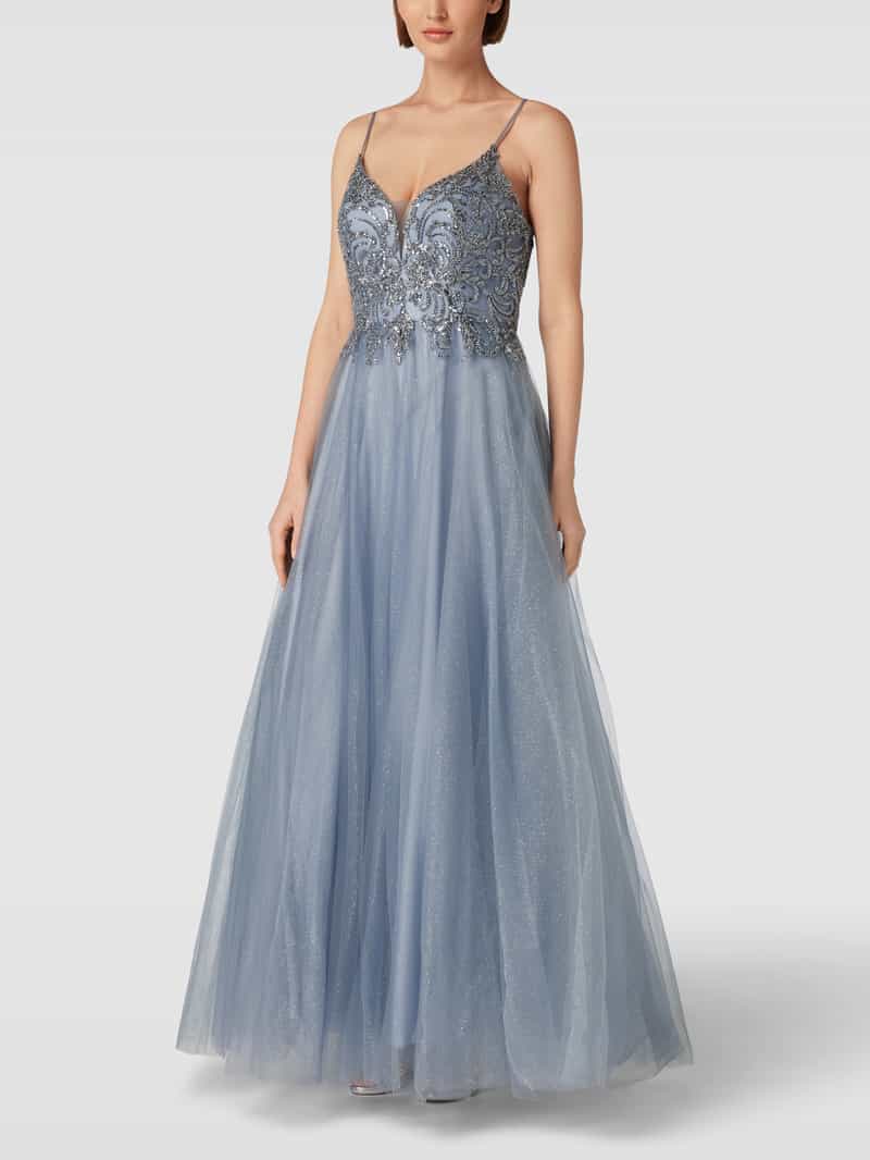 Avondjurk met sierkraaltjes en pailletten Mascara