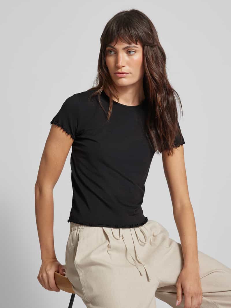 Vero Moda T-shirt met golvende zoom model 'BARBARA'