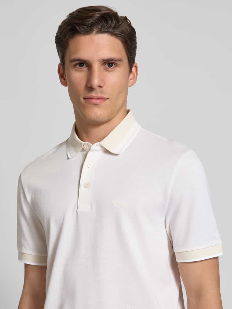 Boss Regular fit poloshirt van puur katoen