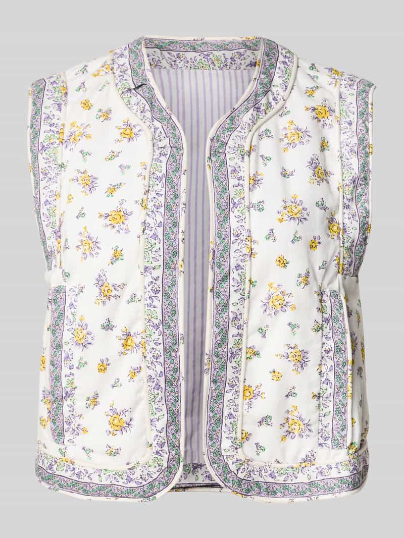 Pepe Jeans Regular fit stoffen gilet van een mix van katoen en linnen