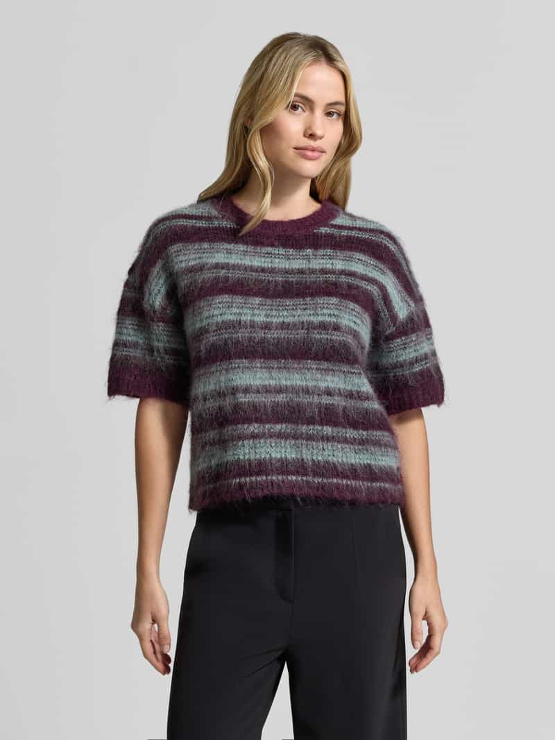 MSCH Copenhagen Regular fit knitwear pullover van wolmix model 'Lycie' helder paars, foto 3