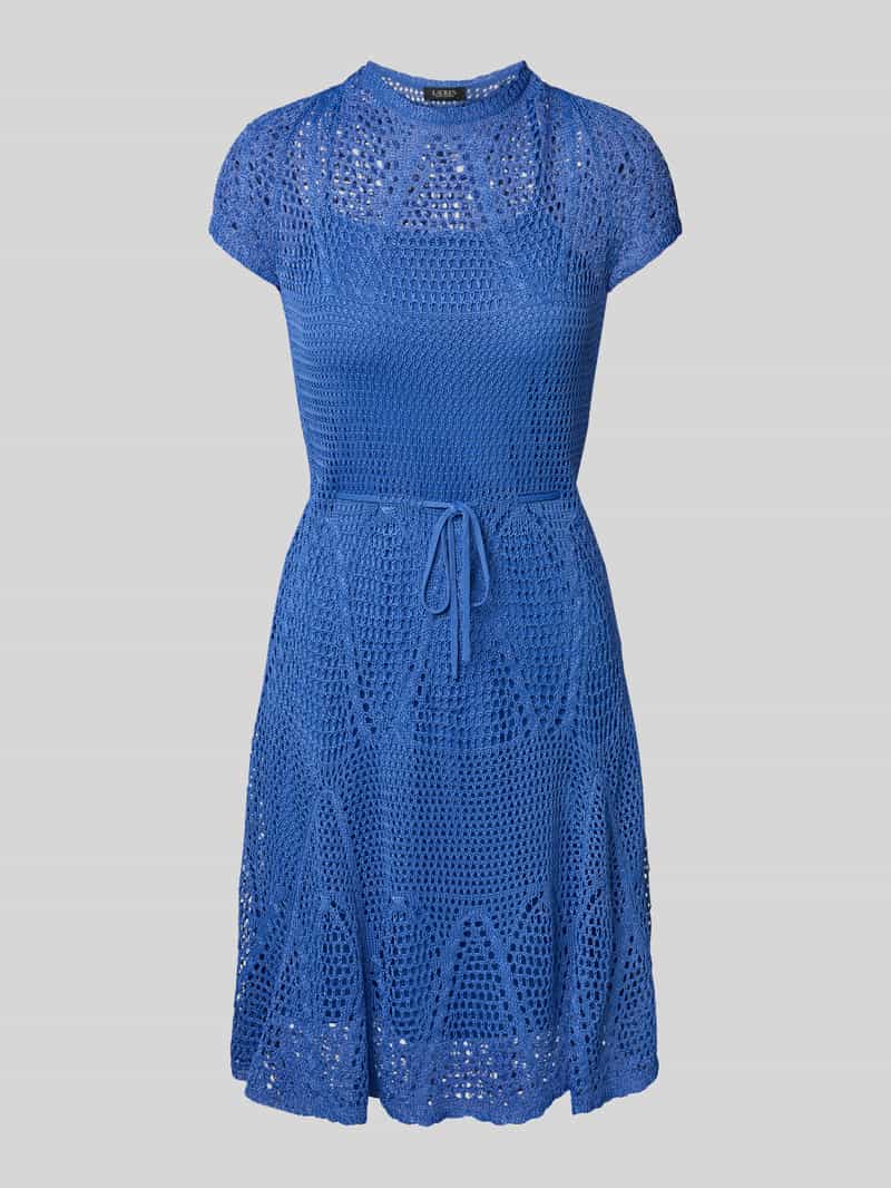 Lauren Ralph Lauren Knielange jurk van viscose met strikceintuur model 'JURRIN'