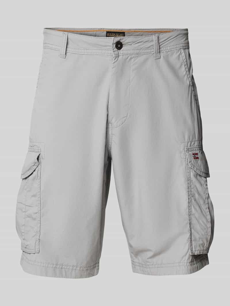 Napapijri Loose fit korte cargobroek met logostitching model 'NOTO 2.0'