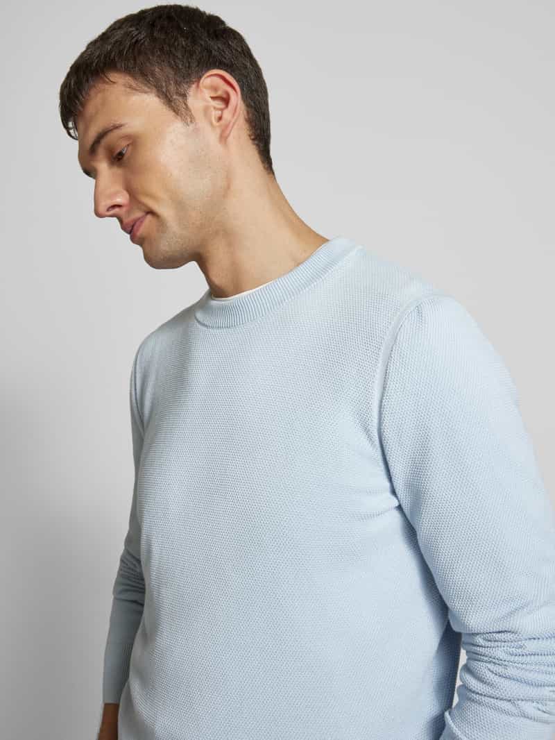 Boss Gebreide pullover met ribboorden model 'Ecaio'