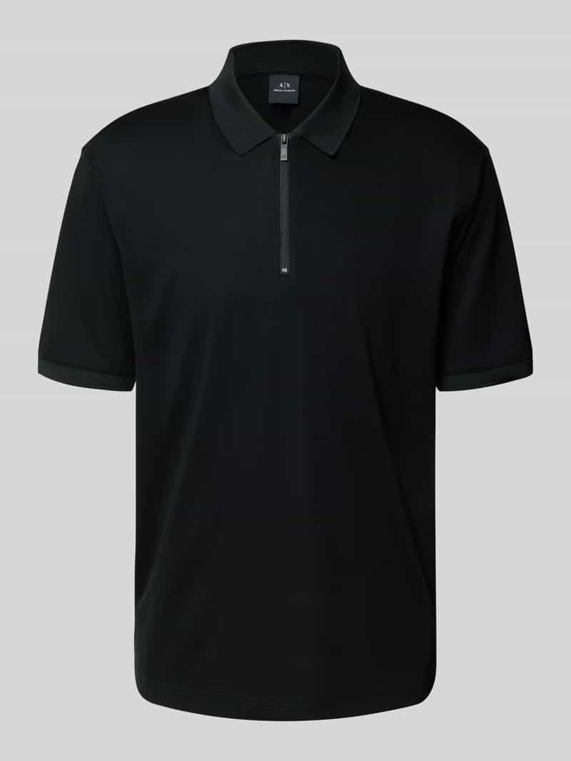 Armani Exchange Poloshirt met korte ritssluiting