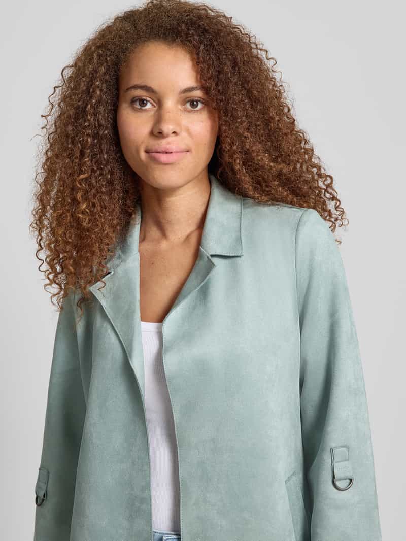 Only Regular fit lange jas met suèdelook model 'JOLINE'
